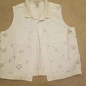White Denim Vest